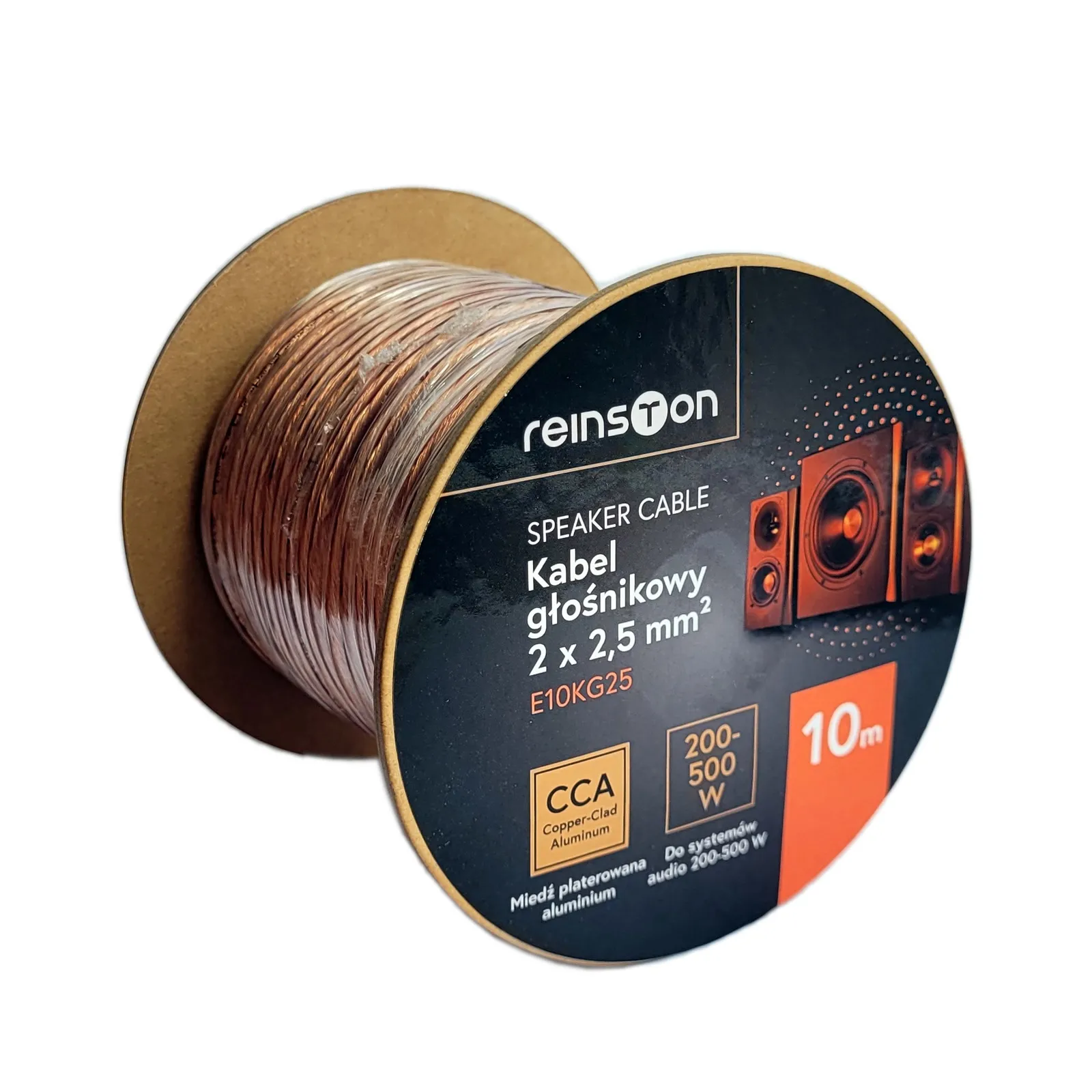 Kabel głośnikowy Reinston E10KG25 2x2,5mm 10m