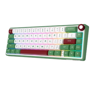 Klawiatura mechaniczna Royal Kludge RK-R65 Green Sand Chartreuse Switch Biało-Zielony