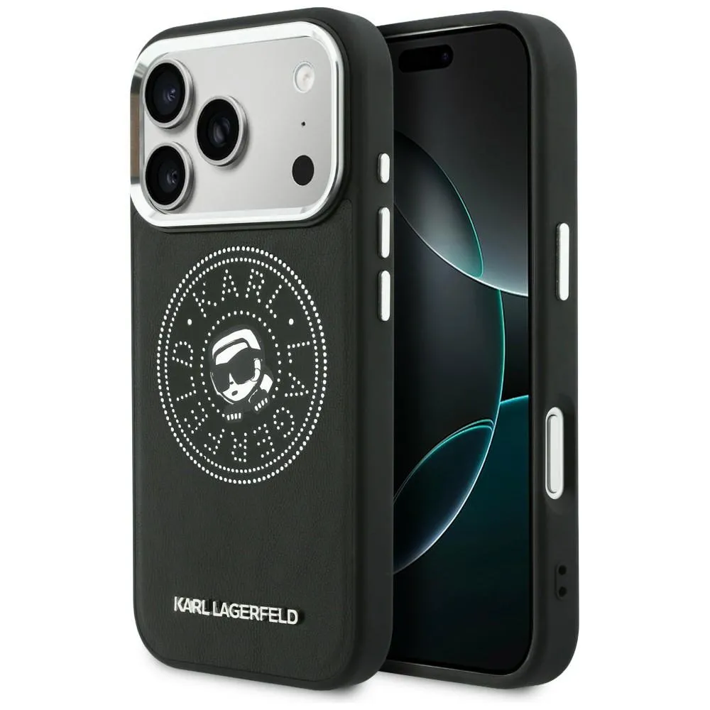 Etui Karl Lagerfeld Point & Karl Sketch MagSafe do iPhone 17 Pro Max Czarny