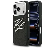 Karl Lagerfeld IML Glitter KL Diamond Logo do iPhone 17 Pro Czarny