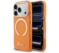Guess IML Script Metal MagSafe do iPhone 17 Pro Max Pomarańczowy