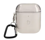 Bizon Case Headphone Clear do AirPods 2 / 1 Przeźroczysty-Czarny