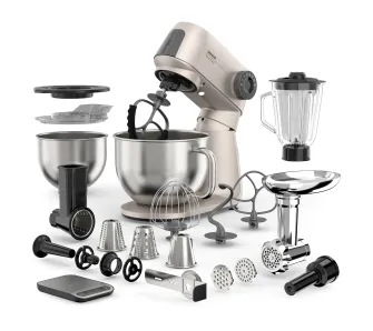 Robot planetarny Sencor STM 7651WS 1500W Maszynka do mielenia Przystawka do krojenia w kostkę Blender kielichowy