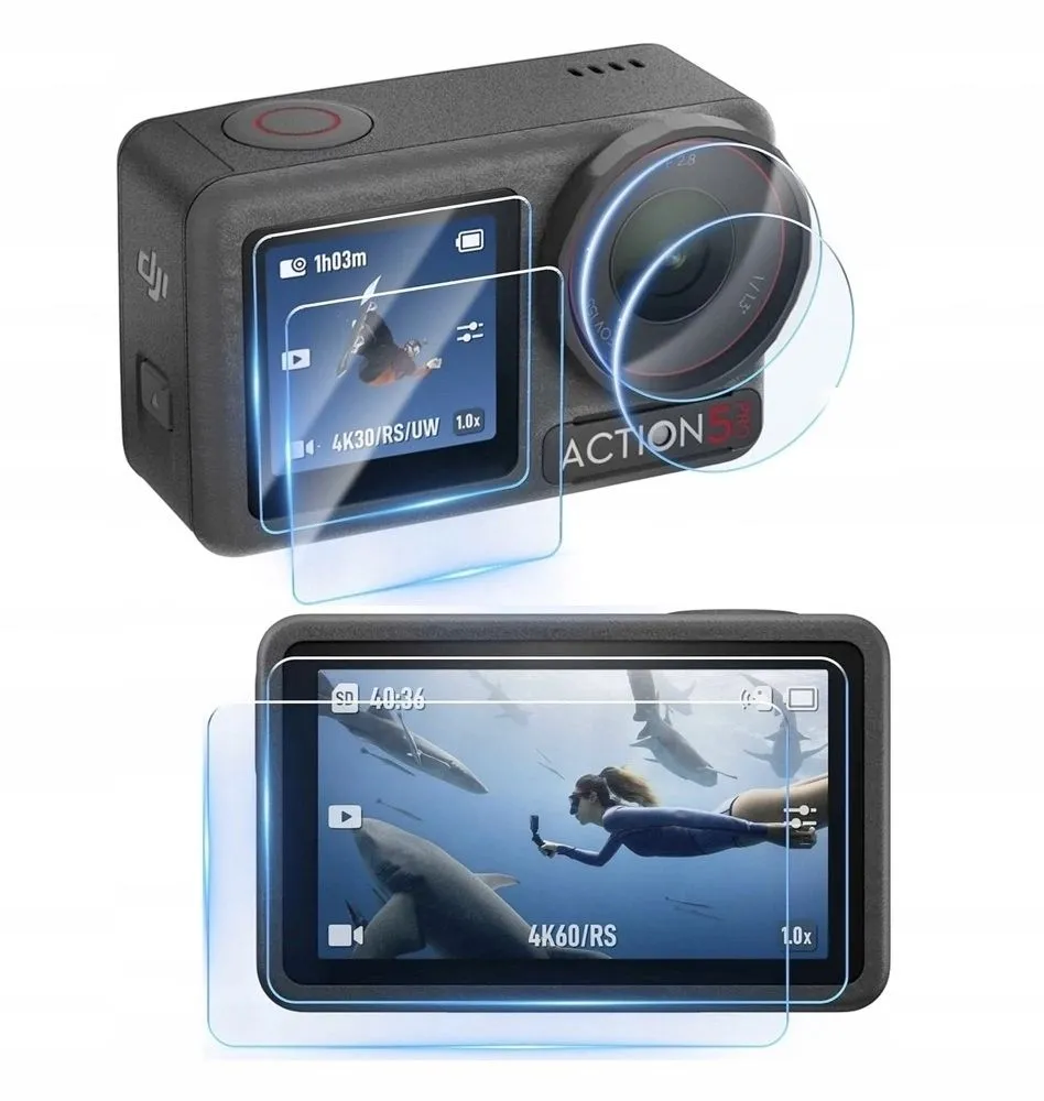 Szkło hartowane Telesin S6-FLM-13-TDJ do DJI Action 5 Pro