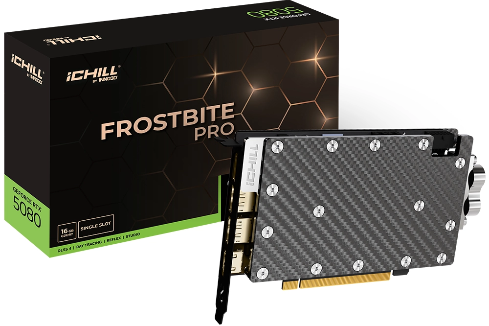 Karta graficzna Inno3D GeForce RTX 5080 iChill Frostbite Pro 16GB GDDR7 256bit DLSS 4