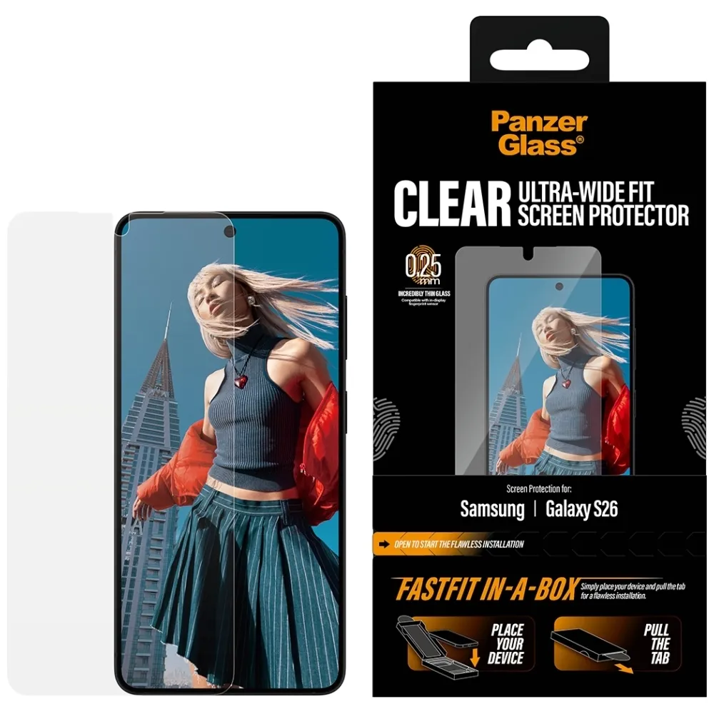 Szkło hartowane PanzerGlass Ultra-Wide Fit FastFit do Galaxy S26