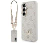 Guess 4G Big Rhinestone Triangle Strap MagSafe do Galaxy S26 Różowy