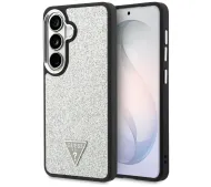 Guess Fixed Glitter Triangle MagSafe do Galaxy S26+ Srebrny