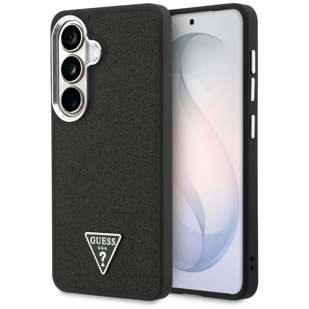Etui Guess Fixed Glitter Triangle MagSafe do Galaxy S26+ Czarny