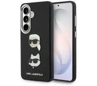 Etui Karl Lagerfeld Saffiano Double Heads Metal do Galaxy S26+ Czarny