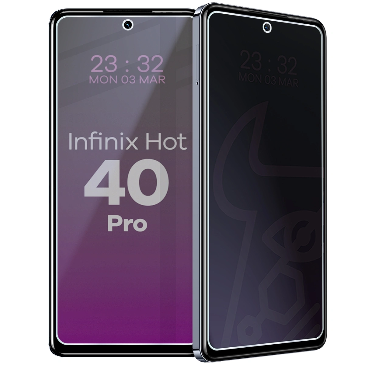 Szkło hybrydowe Bizon prywatyzujące Glass Mule Shadow do Infinix Hot 40 Pro