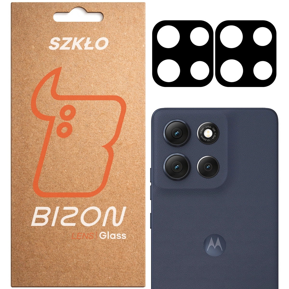 Szkło ochronne Bizon na aparat Glass Silk Lens do Motorola Moto G86 5G 2 sztuki