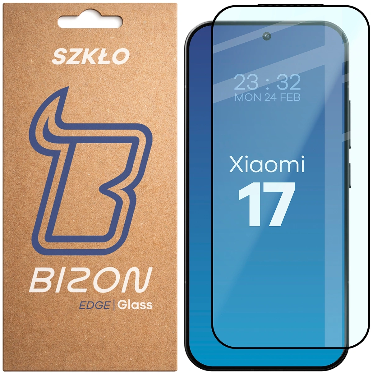 Szkło hartowane Bizon z ramką Glass Edge 2 do Xiaomi 17