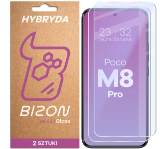 Folia hydrożelowa Bizon Glass Mule Duo do Xiaomi Poco M8 Pro 2 sztuki