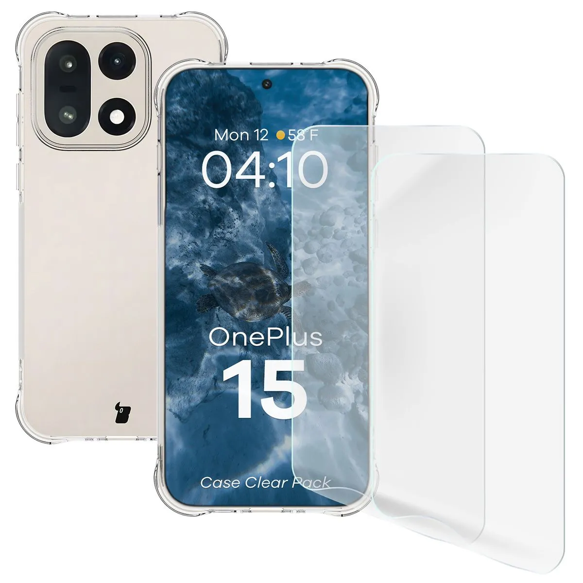 Folia ochronna Bizon Case Clear Pack do OnePlus 15 Przezroczysty