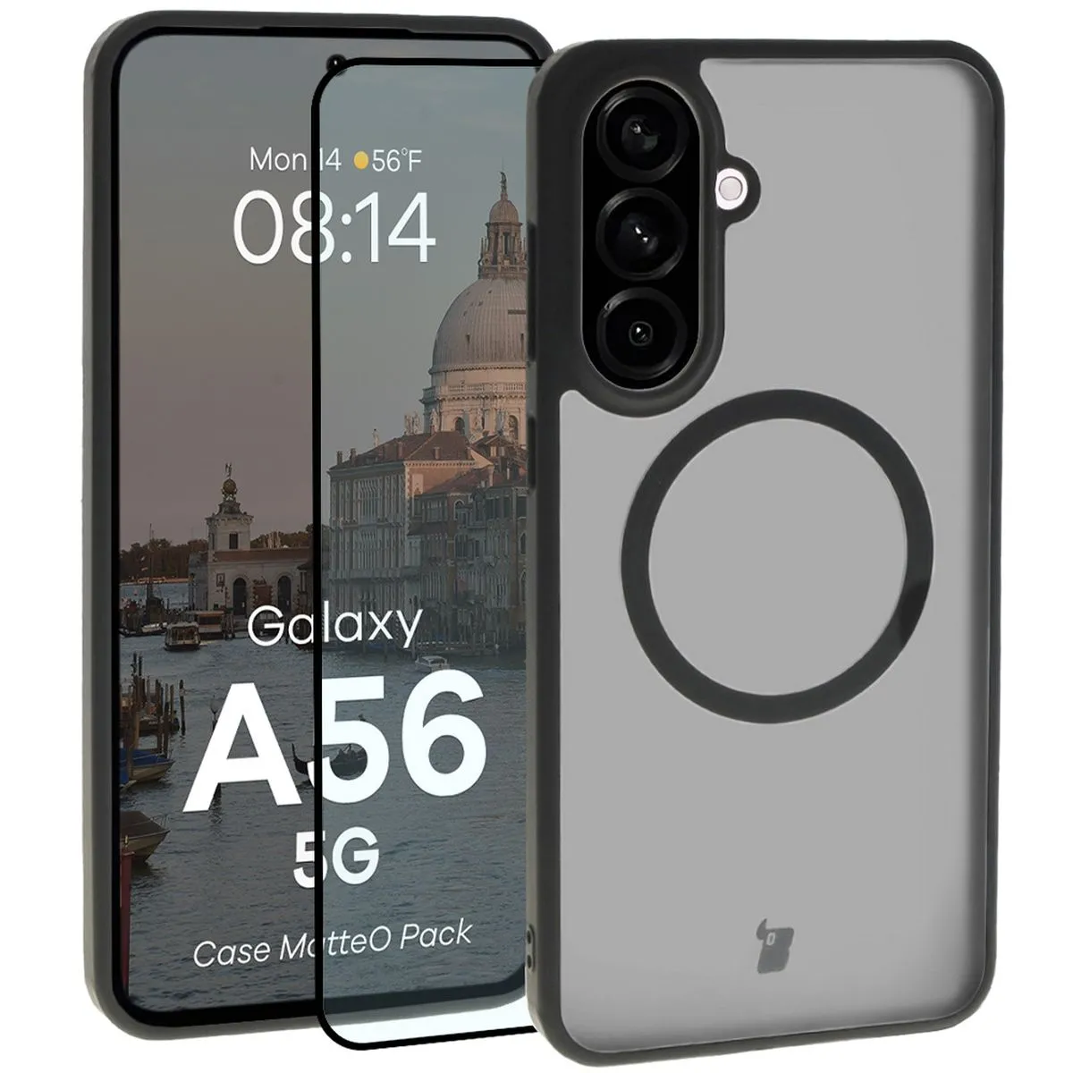 Szkło hartowane Bizon Case MatteO Pack do Galaxy A56 5G Czarny