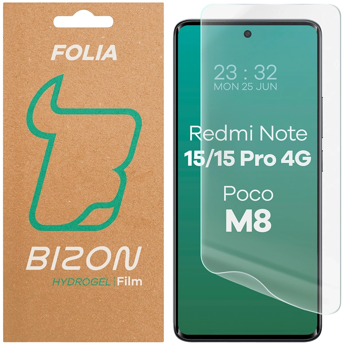 Folia hydrożelowa Bizon na ekran Film Hydrogel Front do Xiaomi Redmi Note 15 4G/5G / 15 Pro 4G /  Poco M8 5G