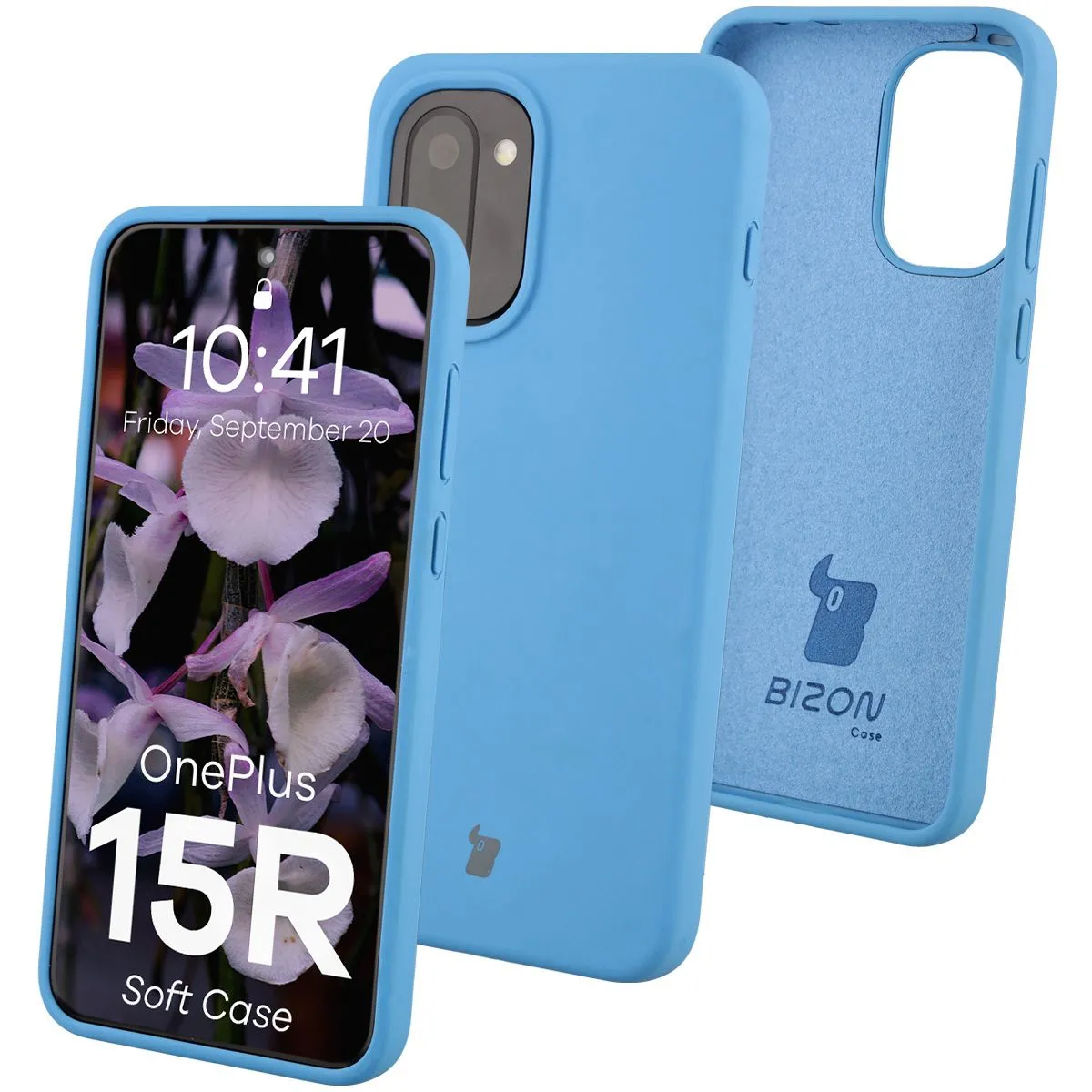 Etui Bizon Soft do OnePlus 15R Niebieski