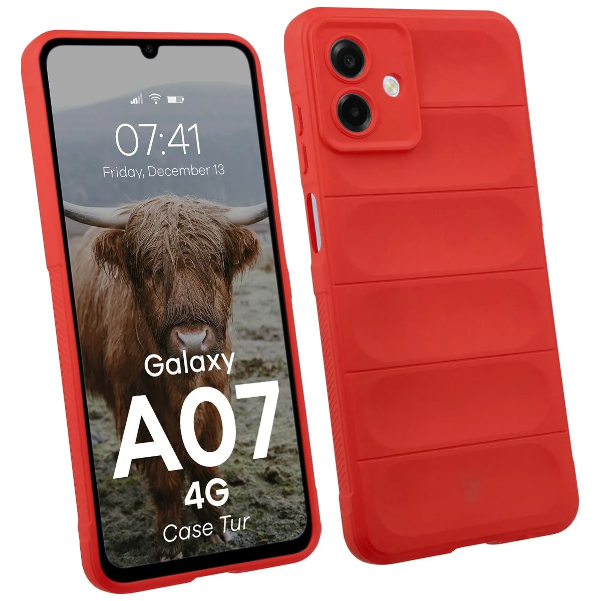 Etui Bizon Tur do Galaxy A07 4G Czerwony
