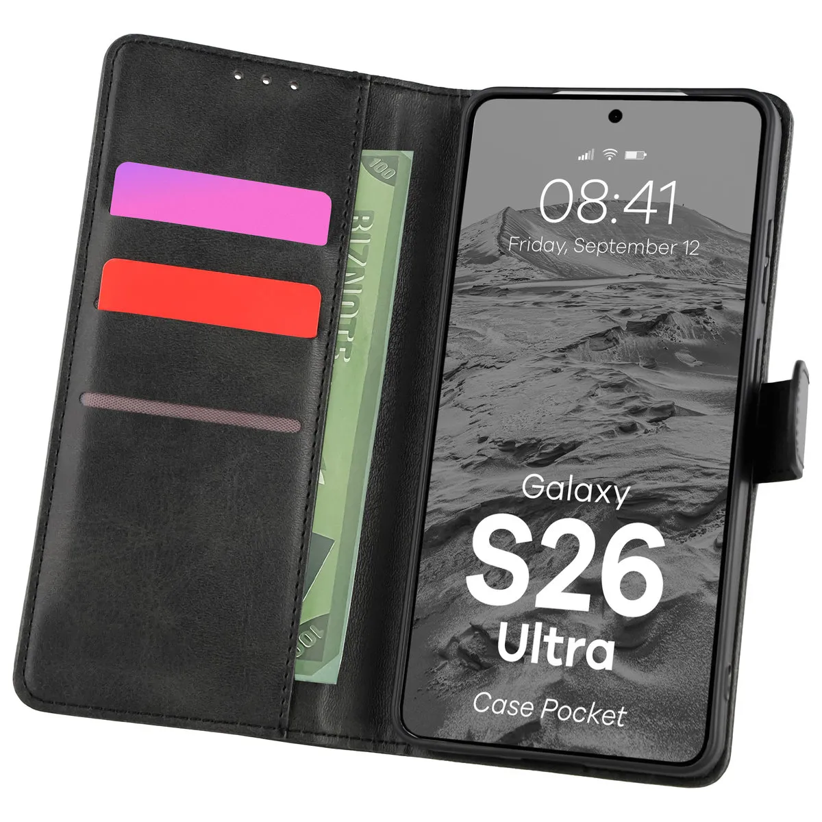 Etui Bizon Pocket do Galaxy S26 Ultra Czarny