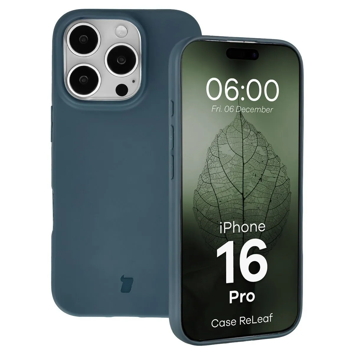 Etui Bizon ReLeaf do iPhone 16 Pro Morski