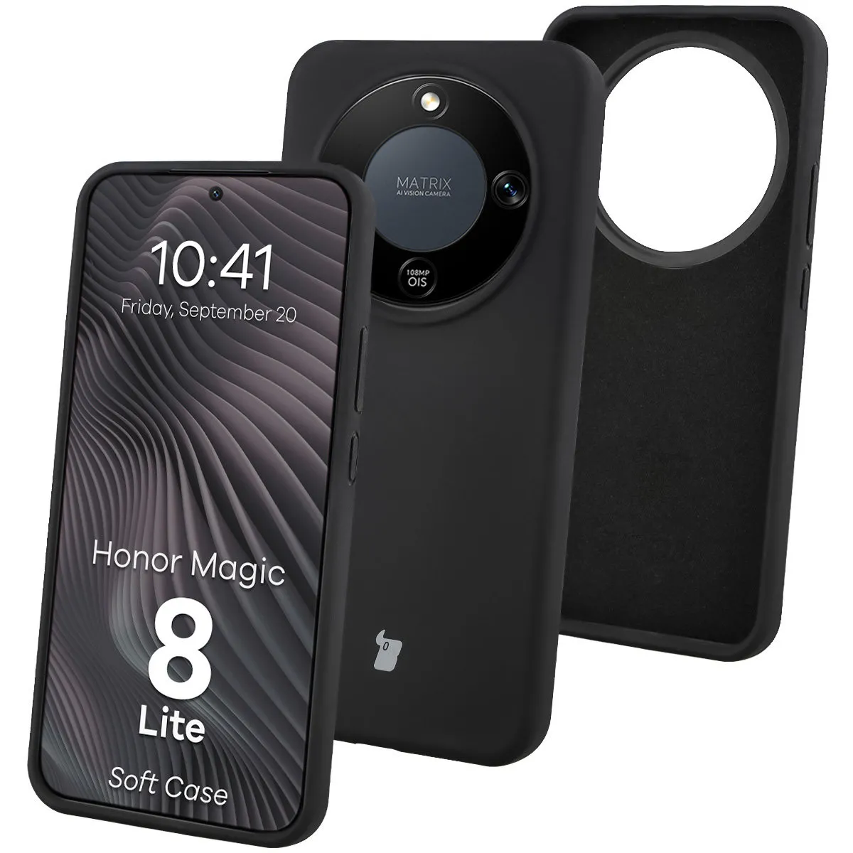 Etui Bizon Soft do Honor Magic8 Lite Czarny