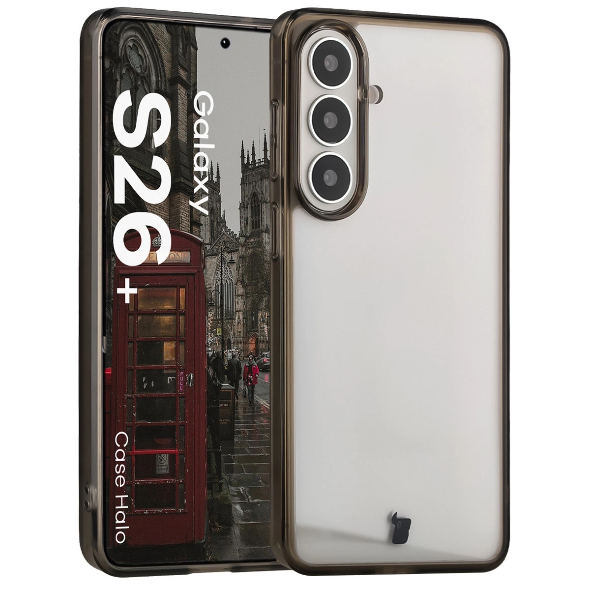 Etui Bizon Case Halo do Galaxy S26 Plus Czarny