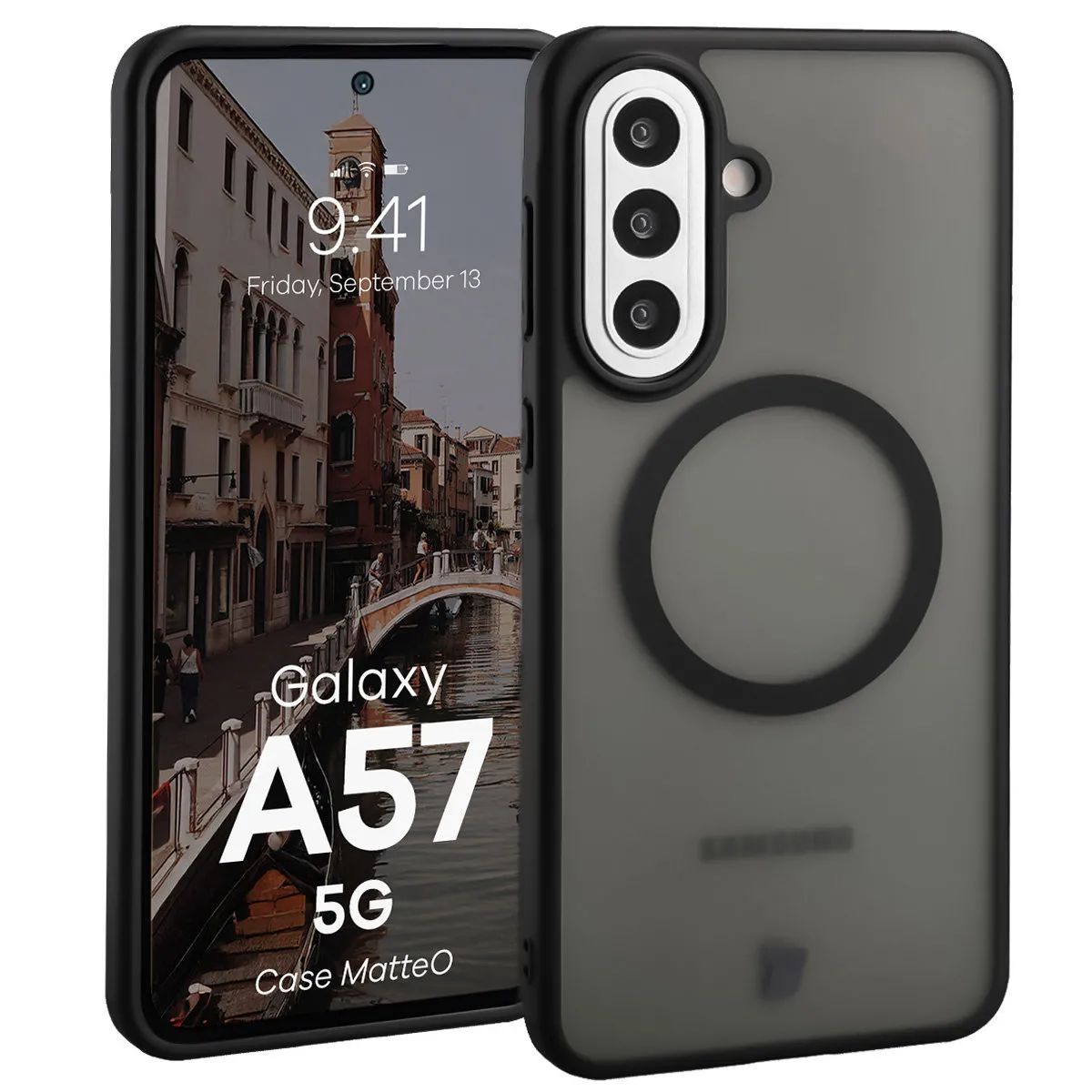 Etui Bizon MatteO do Galaxy A57 5G Czarny