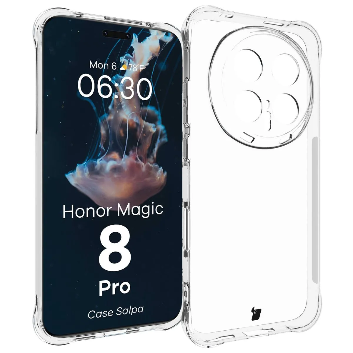 Etui Bizon Salpa do Honor Magic8 Pro Przezroczysty