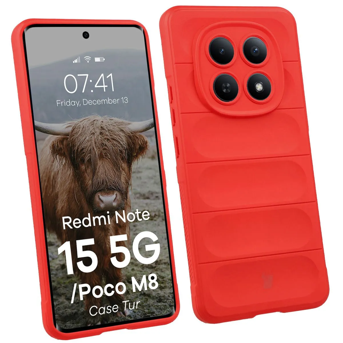 Etui Bizon Tur do Xiaomi Redmi Note 15 5G / Xiaomi POCO M8 5G Czerwony