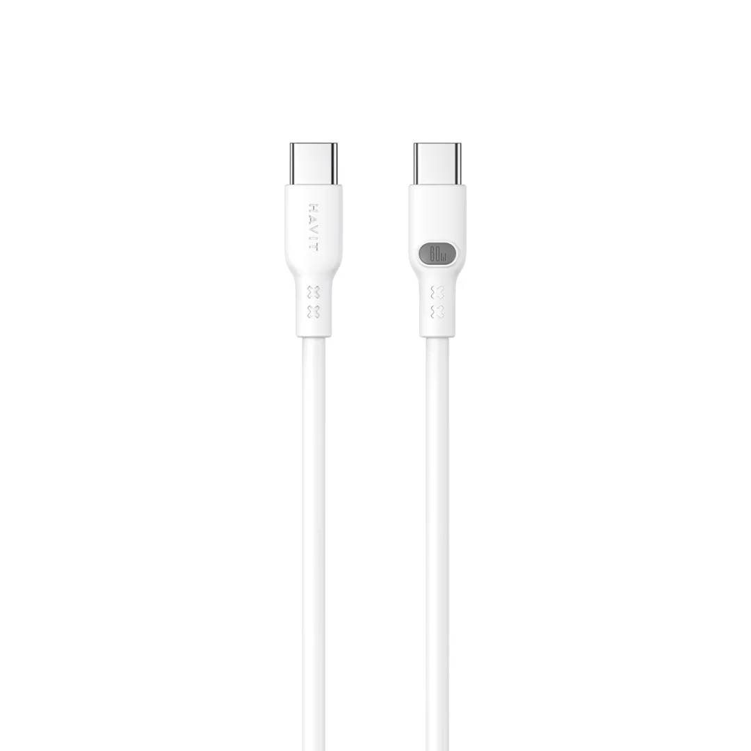 Kabel Havit CB6280 USB-C do USB-C 100W 1m Biały