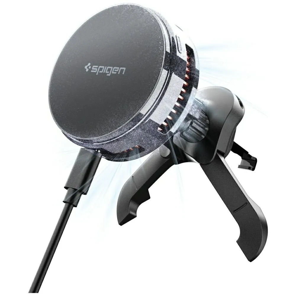 Uchwyt magnetyczny Spigen Essential Qi2.2 MagSafe 25W Czarny