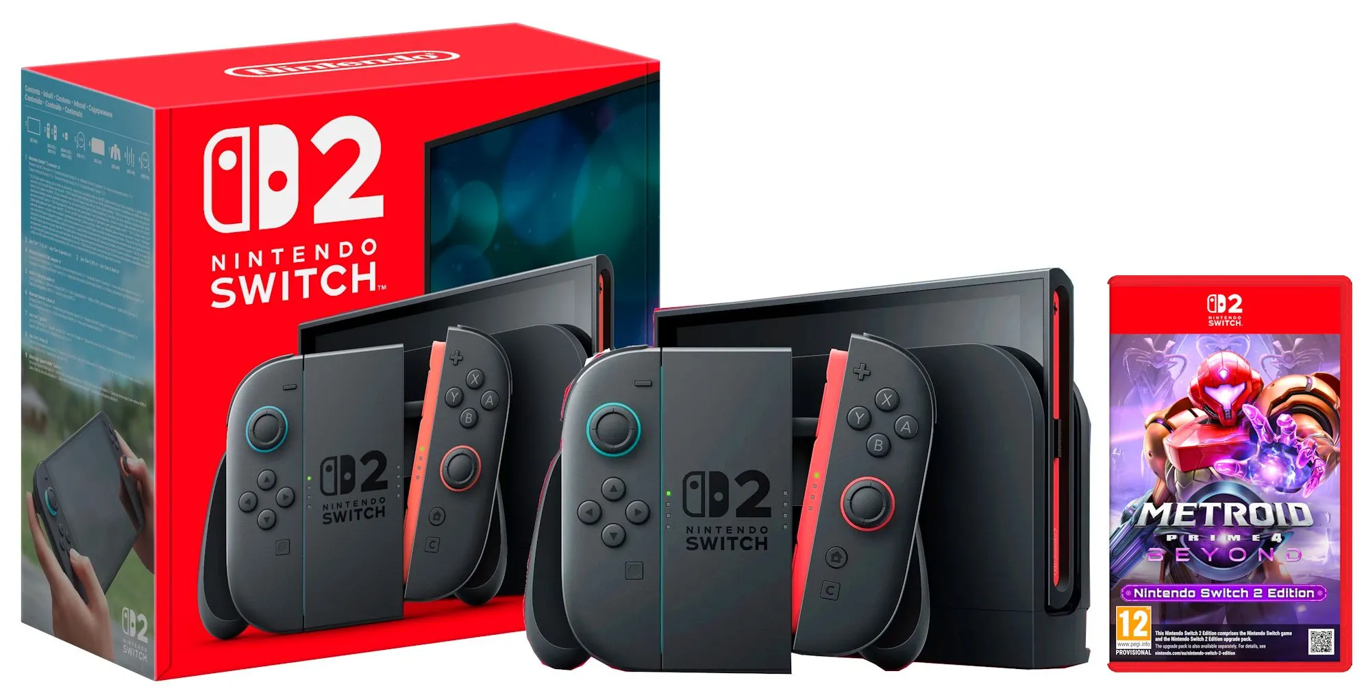 Konsola Nintendo Switch 2 Joy-Con Czarny + Metroid Prime 4 Beyond