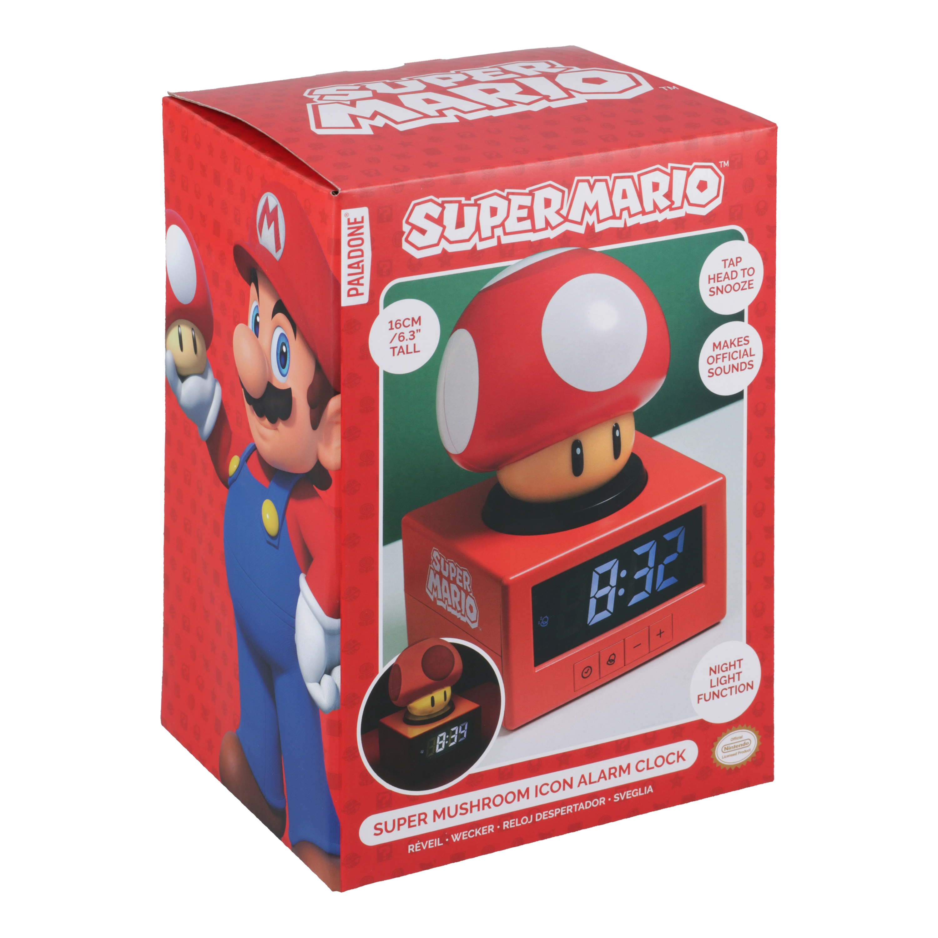 Budzik Paladone ICON Alarm Clock Super Mario Super Mushroom