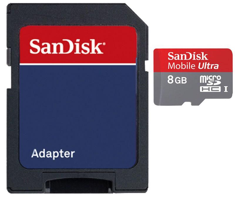 SANDISK Mobile Ultra microSDHC Class 6 8GB + adapter