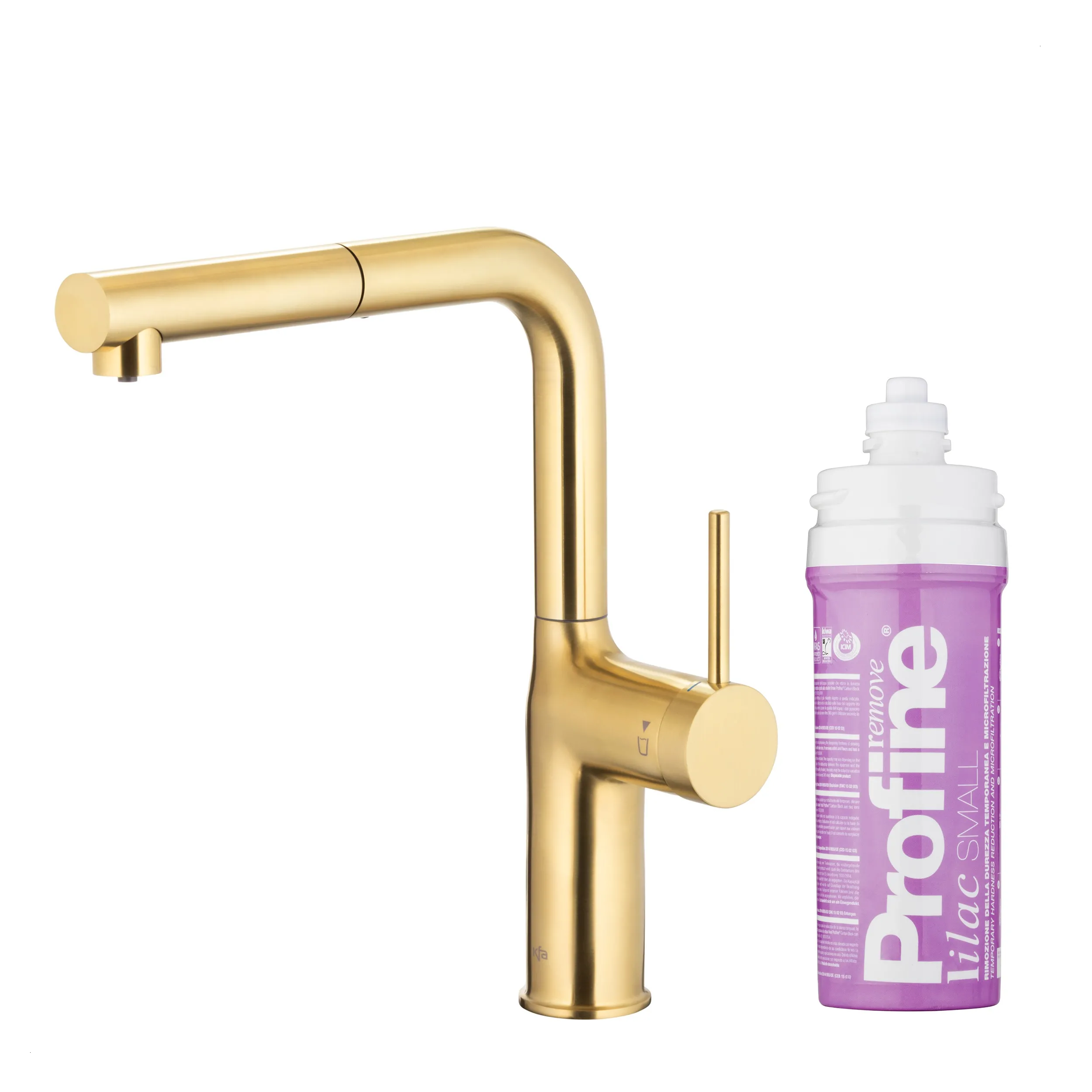 KFA Armatura Duero Pure Move Pull-Out 6623-425-39 Jasne złoto Stal szlachetna