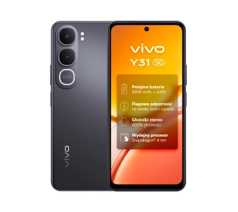Smartfon vivo Y31 5G 6/256GB 6,72" 120Hz 50Mpix Czarny