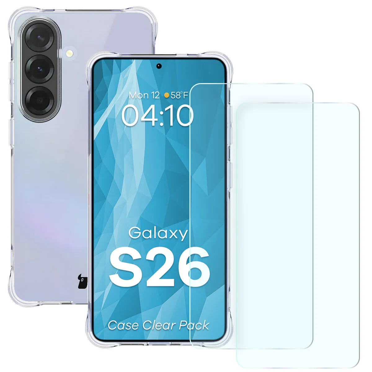Szkło hartowane Bizon Case Clear Pack do Galaxy S26 Przezroczysty