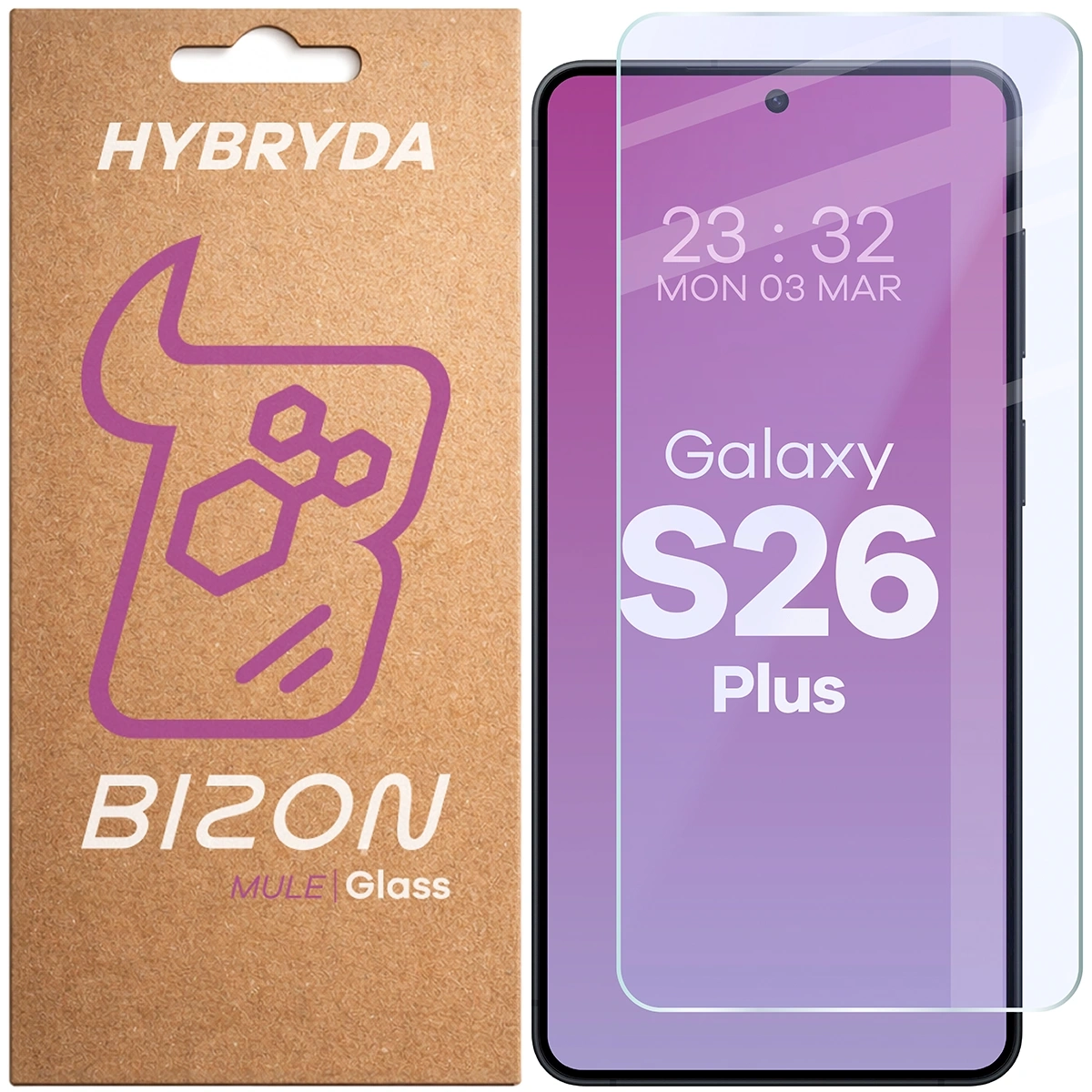Szkło hybrydowe Bizon elastyczne Glass Mule do Galaxy S26 Plus