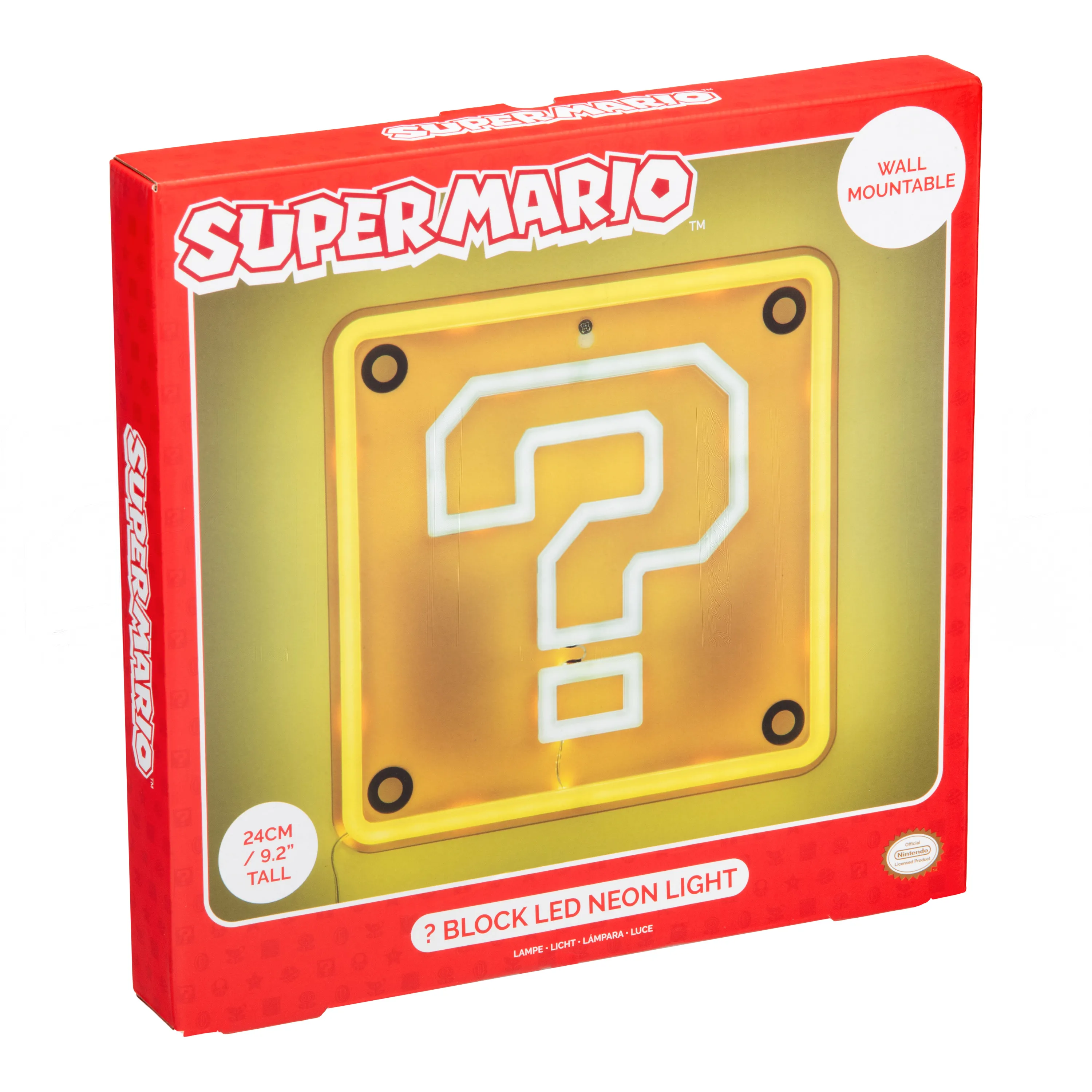 Neon Paladone Block LED Neon Light Super Mario Question
