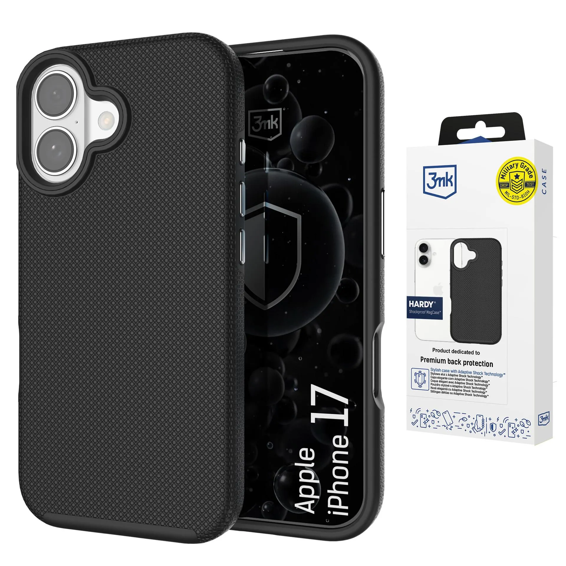 Etui 3mk Hardy Shockproof MagCase do iPhone 17 Czarny
