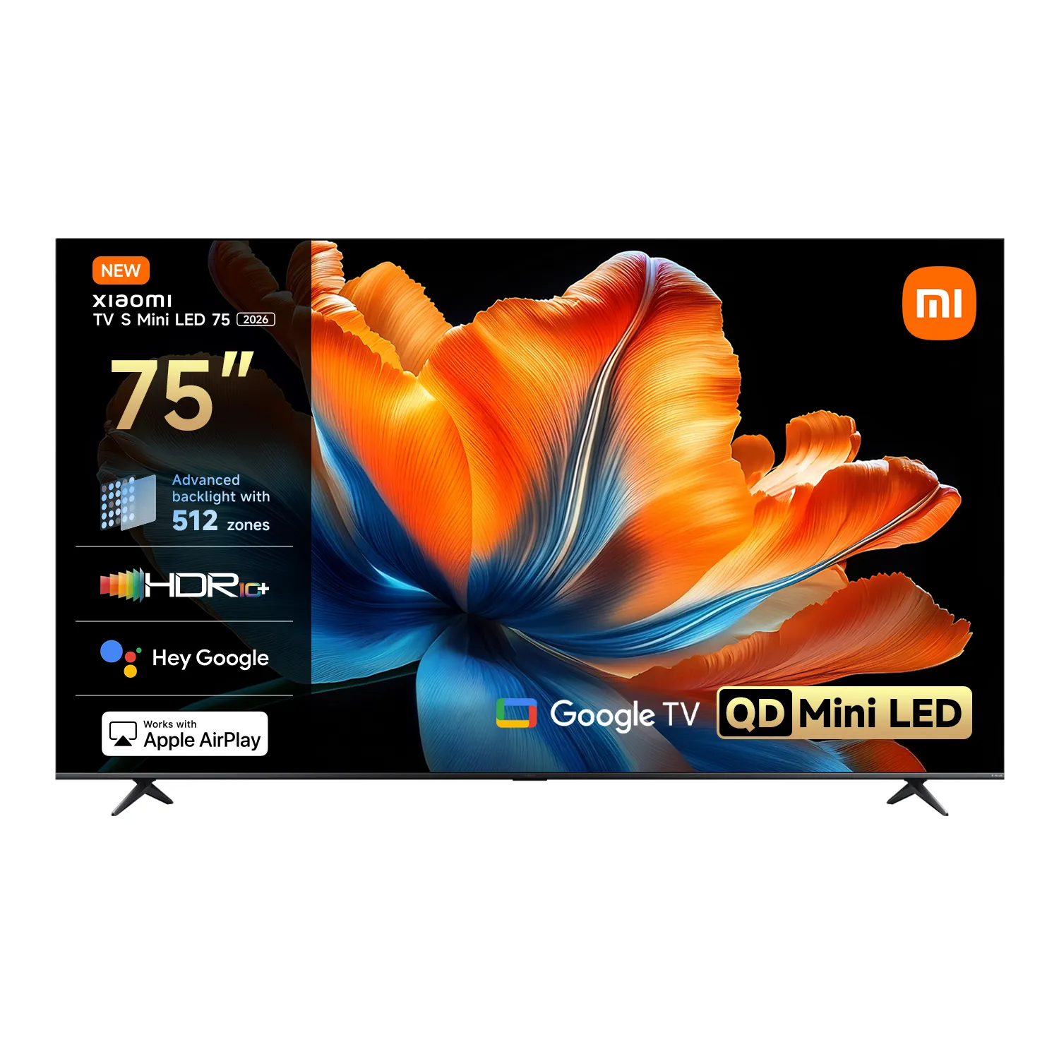 Telewizor Xiaomi TV S Mini LED 75 2026 (L75MC-SEU) 75" QD-Mini LED 4K/60Hz 120Hz/FHD Google TV Dolby Atmos DTS:X HDMI 2.1 DVB-T2