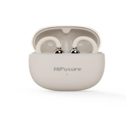 HiFuture FlexClip Open Ear AI ENC Konstrukcja Klipsa Przewodnictwo Powietrzne Bluetooth 5.4 Beżowy