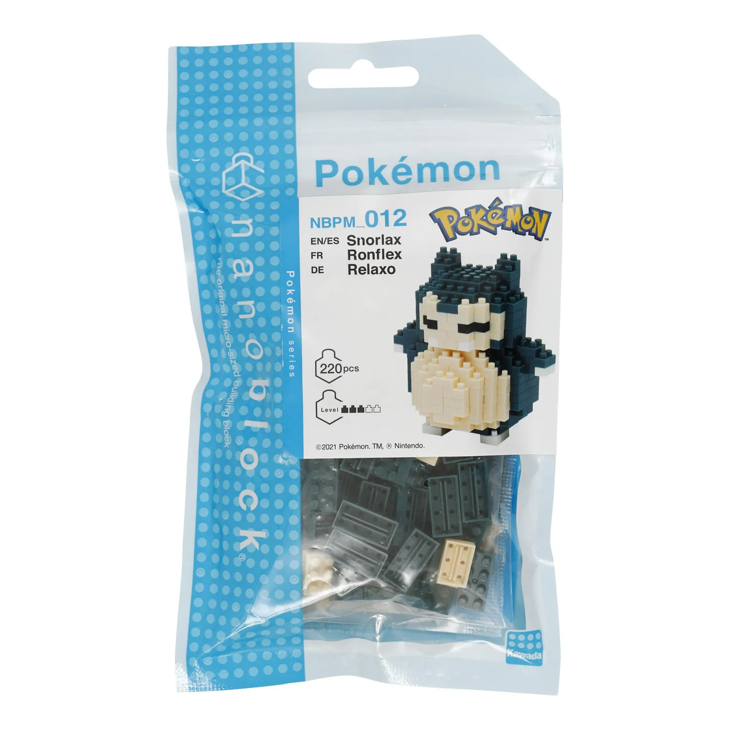 Model do składania Bandai Nanoblock Pokemon - Snorlax