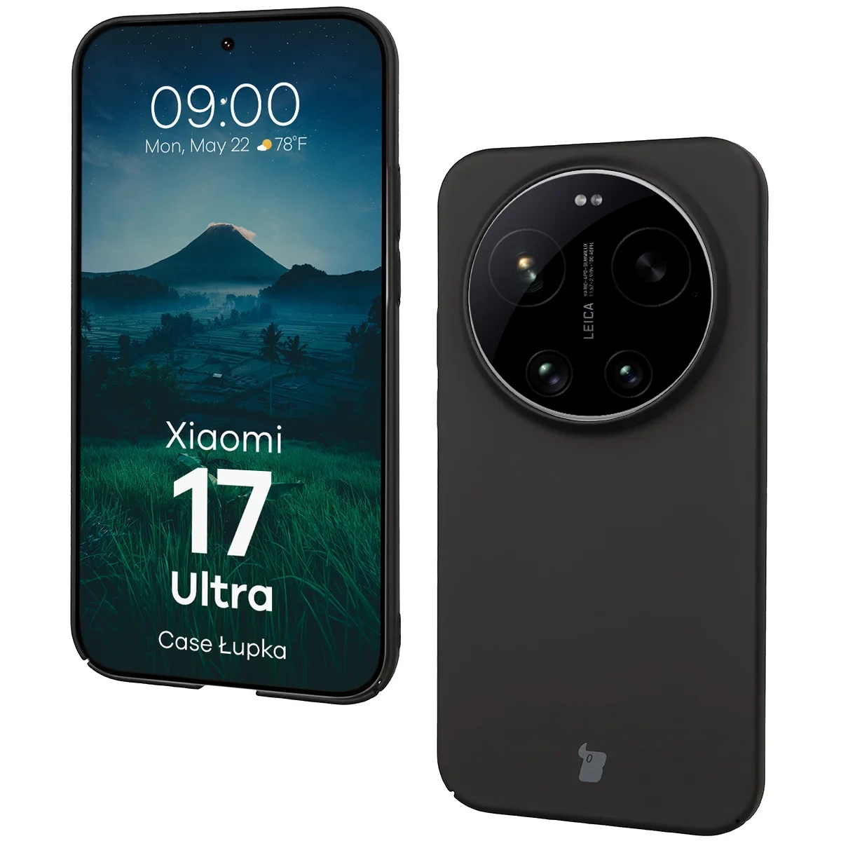Etui Bizon Case Łupka do Xiaomi 17 Ultra Czarny