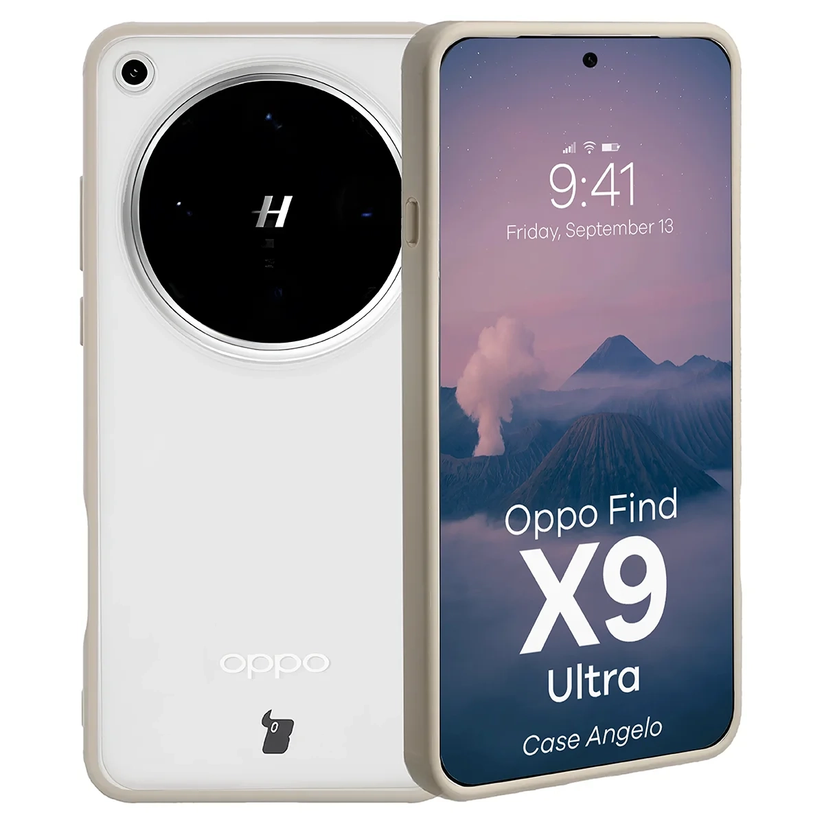 Etui Bizon Case Angelo do Oppo Find X9 Ultra Beżowy