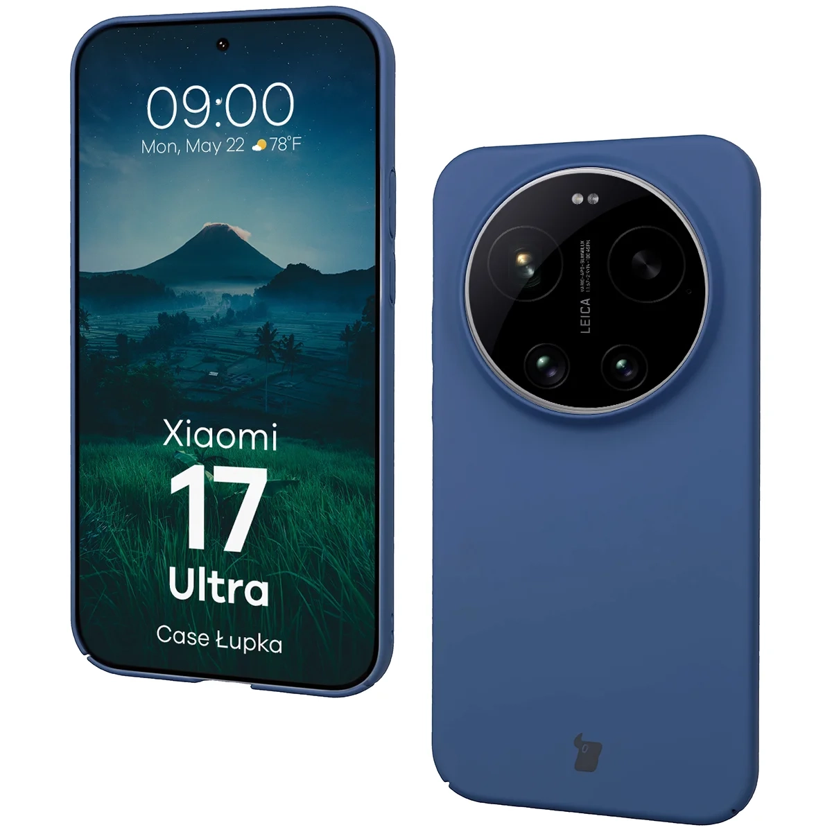 Etui Bizon Case Łupka do Xiaomi 17 Ultra Niebieski