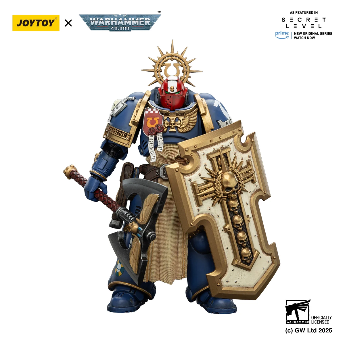 Figurka Joy Toy Warhammer 40k Ultramarines Metaurus with Power Axe, Stormshield and Plasma Pistol