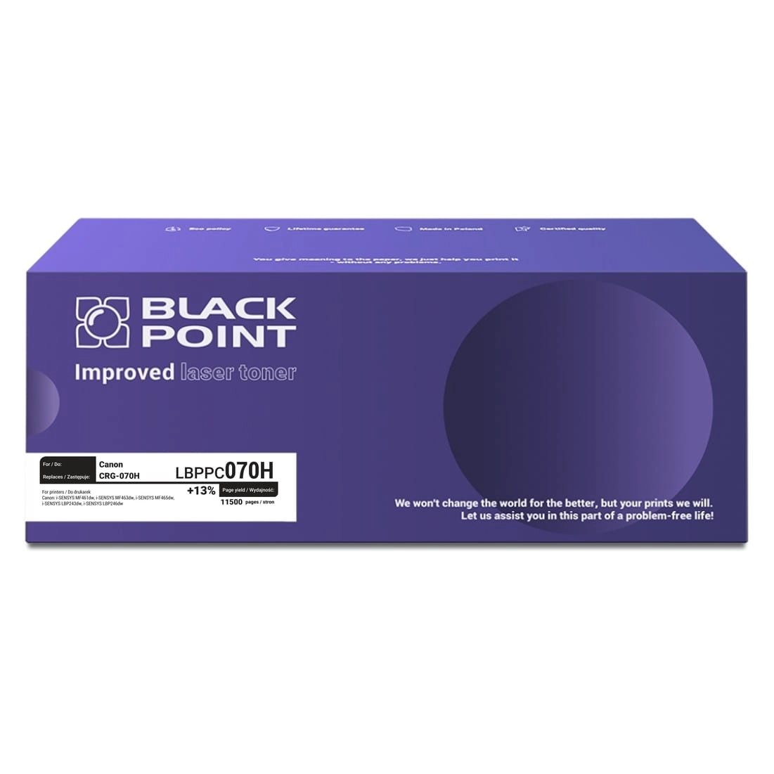 Toner Black Point LBPPC070H (zamiennik CRG-070H) Czarny