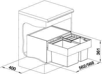 Sortownik odpadów Blanco SELECT 60/3 XL 520780